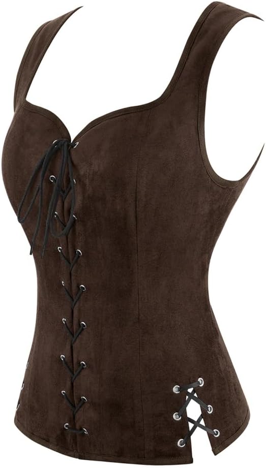 frawirshau Pirate Costume Women Corset Vest Renaissance Costume Vest Gothic Medieval Peasant Blouses Dress Bodice Outfit - Image 4