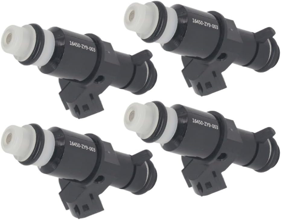 Fuel Injectors 4 Pcs 8 Holes Part Number 16450-ZY9-003 16450ZY9003 16620-ZY9-010 Compatible With Marine 4-Stroke BF 75 90 100 Outboard Engine(4 Pcs 16450-ZY9-003)