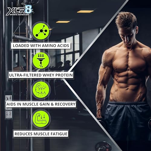 Image of XLR8 Whey Protein Powder with 24 g Protein Content & 5.4 g BCAA (3628 g (Pack of 1), Cookies & Cream)