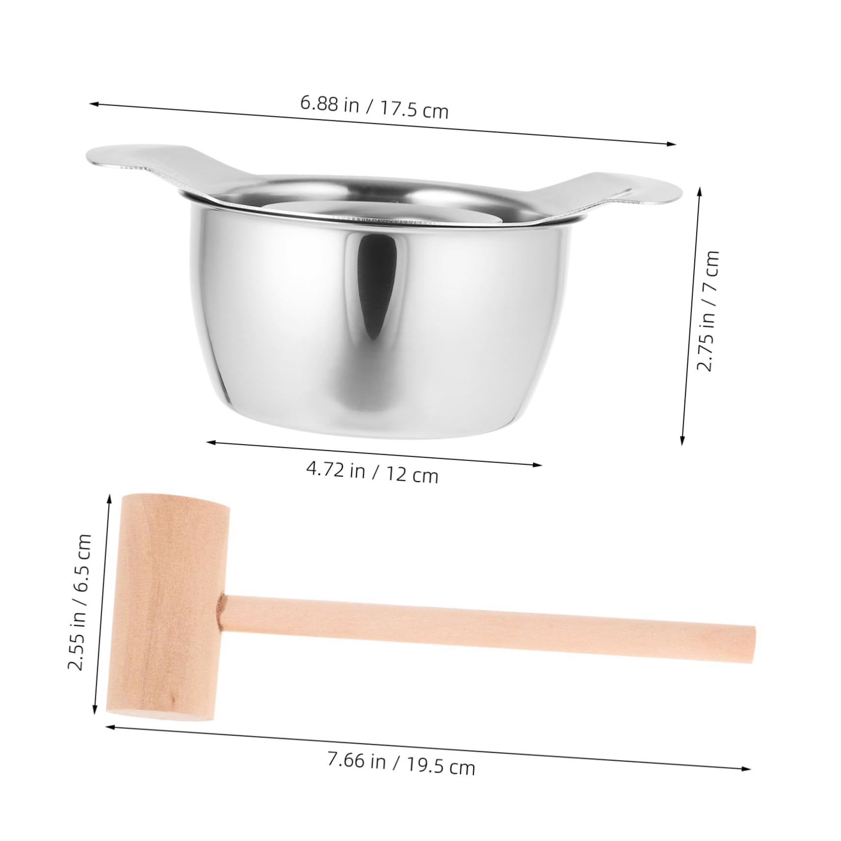Kichvoe Pomegranate Peeler Stainless Steel Pomegranate Deseeder Peeling Tool with Bowl and Wooden Hammer Pomegranate Arils Removal Tool for Home Fruit Shop Kitchen Gadget