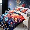 A Nice Night Galaxy Algebra Themed Full Bedding Set for Boys 6 Piece Bed-in-a-Bag with Comforter & Sheet Set, Machine Washable Kids Purple Bed Sets, Space Math Decor (Age 6-12) #1