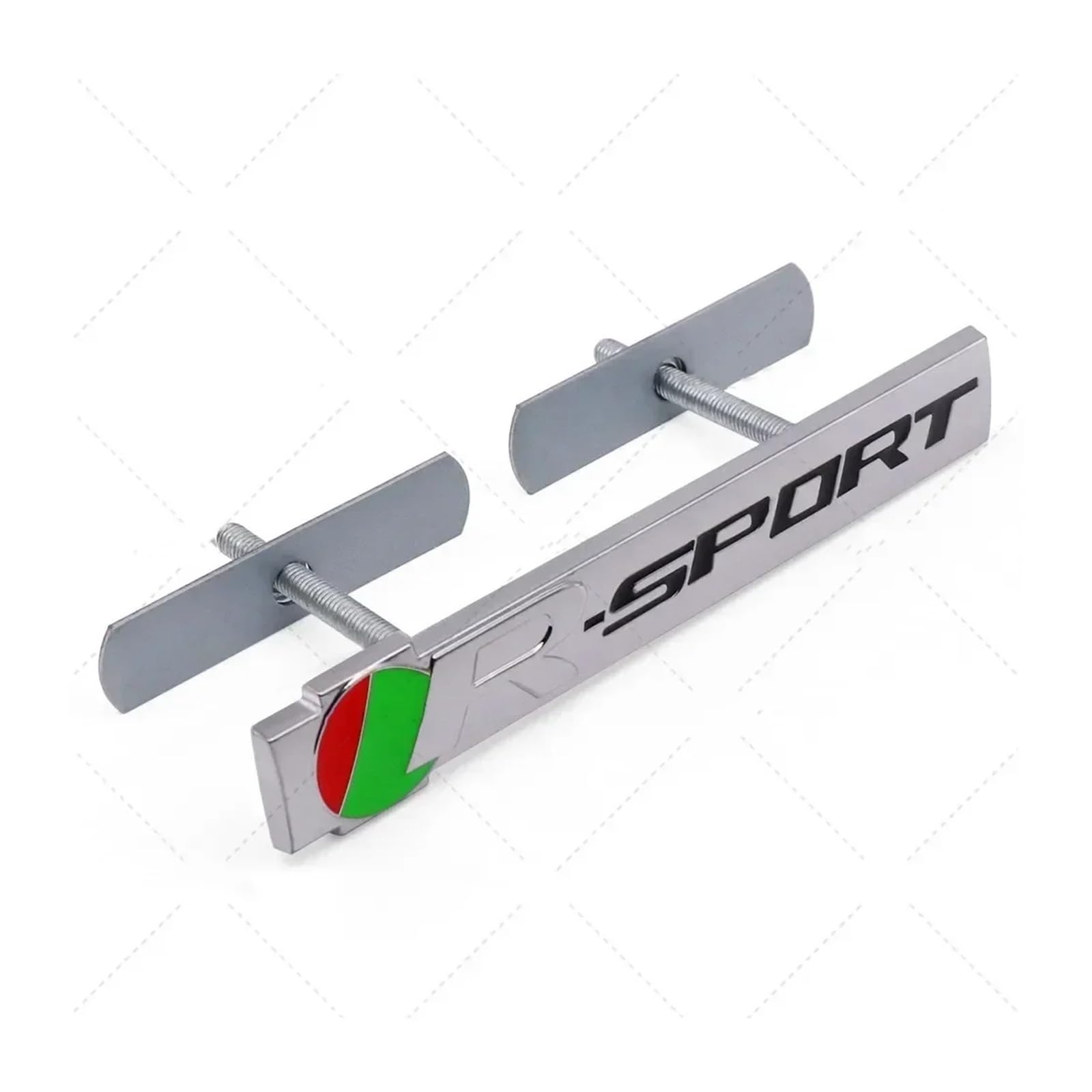 3D Metal R SPORT Logo Front Grill Emblem Badge Decals Compatible with R-Sport XJ XE XF F-TYPE F-PACE E-TYPE Car Styling Accessories Easy to install, just peel and stick it off.(Chrome)