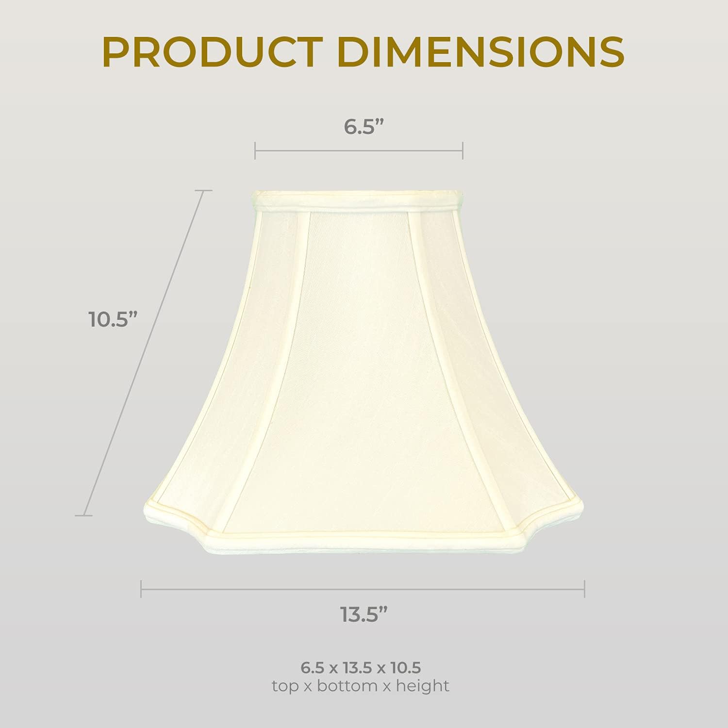 Gеt Dіѕсоunt оƒƒеr Royal Designs Square Inverted Cut Corner Basic Lamp Shade, Eggshell, 6.5 x 13.5 x 10.5