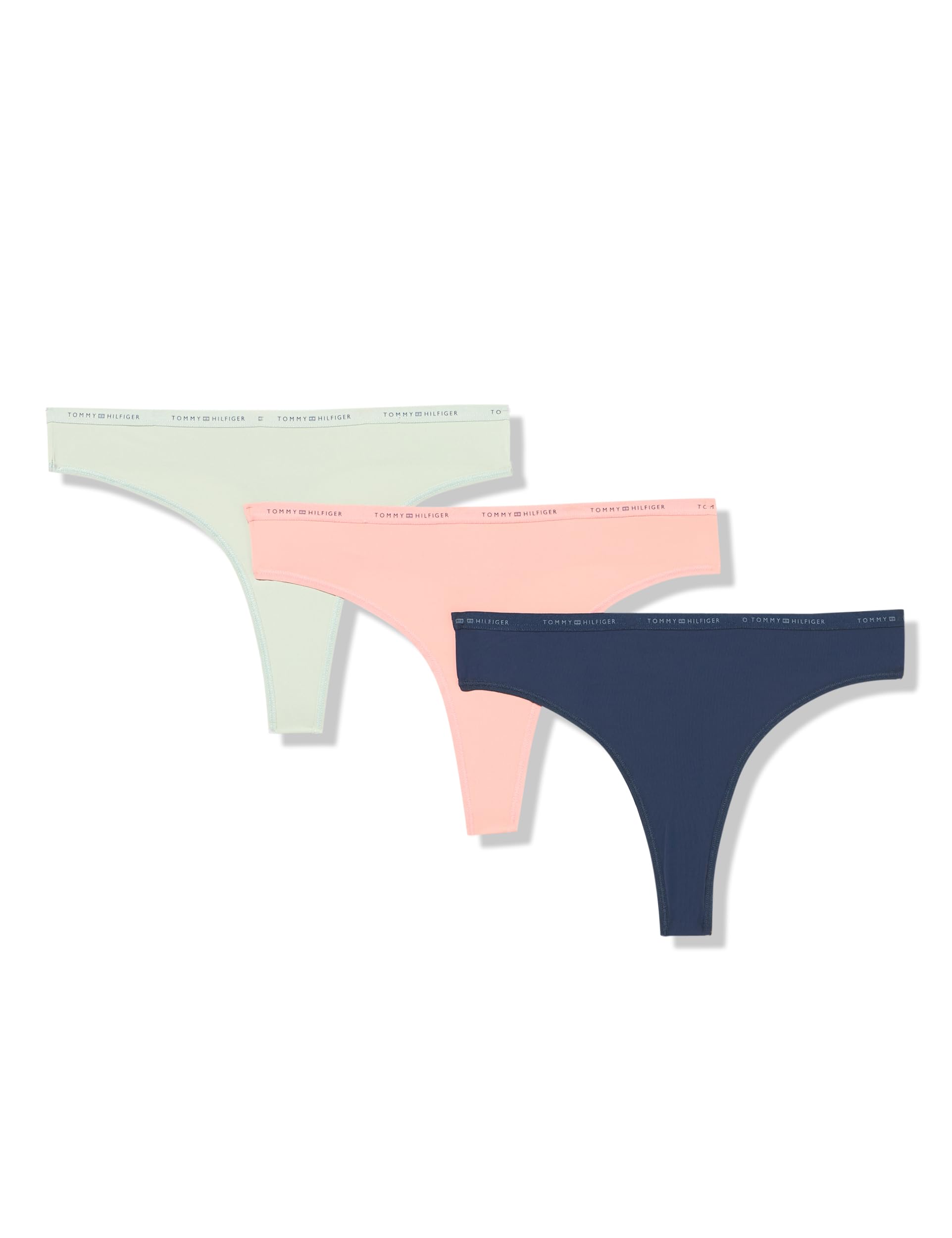 Tommy Hilfiger womens Microfiber Thong Underwear With Elastic Waistband 3-pack