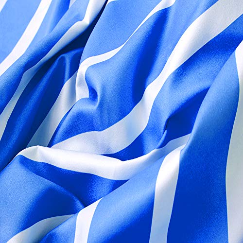 Vocool Beach Chair Towel Chaise Lounge Cover With Pockets Pool Chair Towel For Outdoor Patio Garden-Blue #TOP5