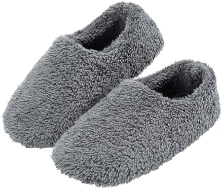 （17:30時点） [Adukor] 冬用もこもこスリッパ 滑り止め 静音ルームシューズ 防寒足冷え対策 洗える (ダークグレー, 大人, 27.0 cm, 28.0 cm)