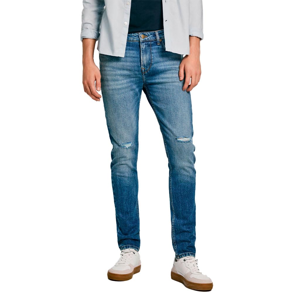 Pepe Jeans Men's Skinny Jeans Ripped, Jeans, Blue, 29W/32L