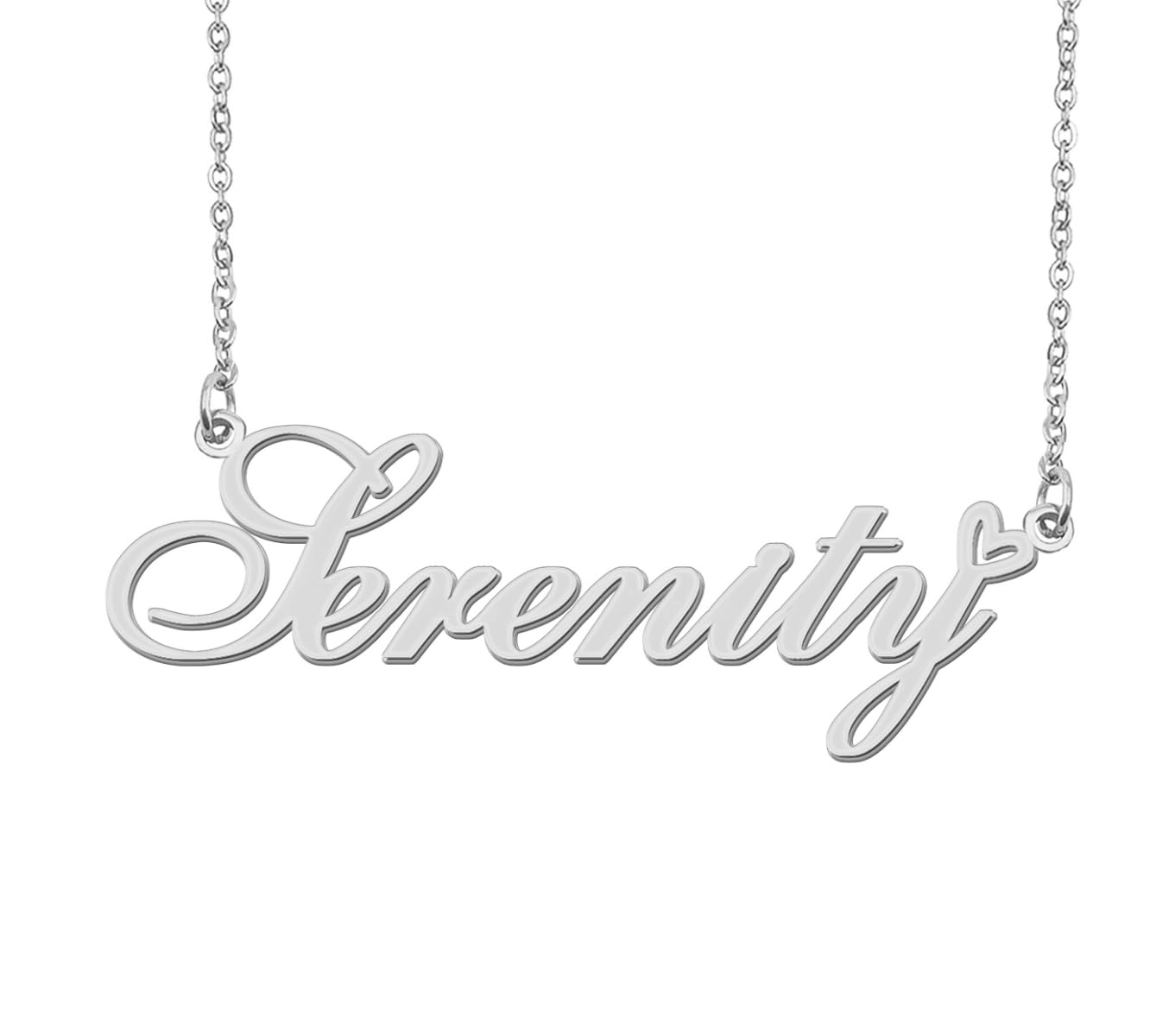 AoloshowPersonalized Heart Name Necklace Gold Custom Any Names Stainless Steel Jewelry for Womens Graduation