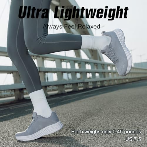 Image of Wide Toe Box Shoes Women Sneakers Extra Wide Width Arch Support Non-Slip Tennis Athletic Ultralight Running Shoes for Women Walking Diabetic Plantar Fasciitis Footwear 6-12