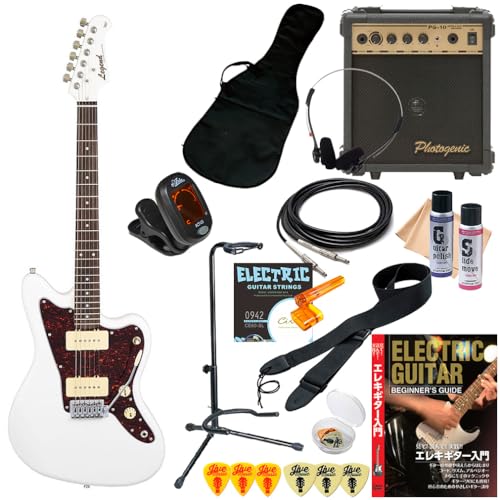 エレキギター 初心者セット 16点 Legend LJM-Z ホワイト ジャズマスター タイプ