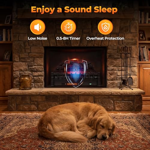 Image of Tangkula 26 inch Smart Electric Fireplace, Compatible with Alexa, WiFi Enabled