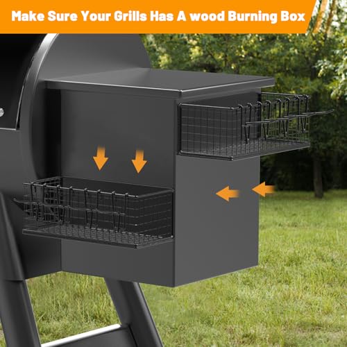 Image of 2 Pack Magnetic Storage Bins for Traeger Smoker Grills, Compatible with Ironwood 885, Pro Series 34,22, Pro D2 575, Pro 780, Ironwood 650, Pit boss and Z-Grills