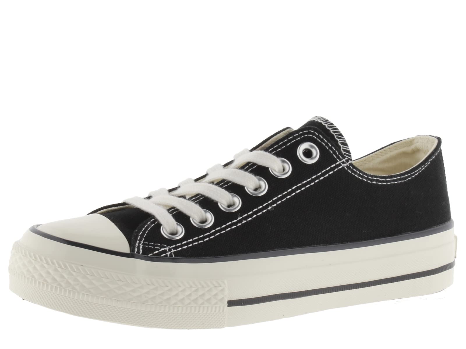 victoria Tribu Canvas Low-Top Trainers & Retro Logo & Shiny Finish Sole 1057100 for Women Negro 38