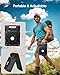 Solar Camping Fan 10400mAh, Solar Powered Fan with LED Lantern, 7W Rechargeable Battery Operated Fans for Outside, 4 Speeds, 2-8H Timer and Quiet Battery Powered Solar Tent Fans for Outdoor, Barbecue