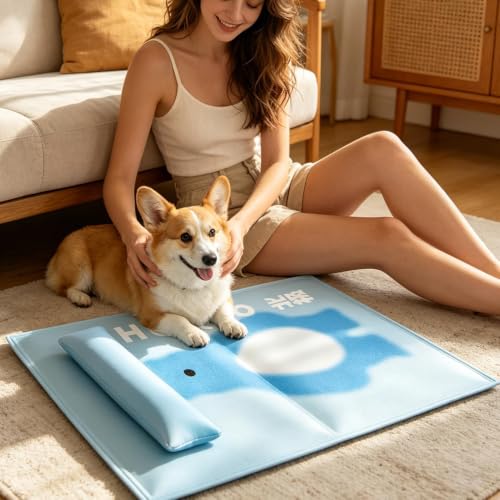 Tapis rafraîchissant chien intérieur extérieur lavable tapis de couchage rafraîchissant chien chat