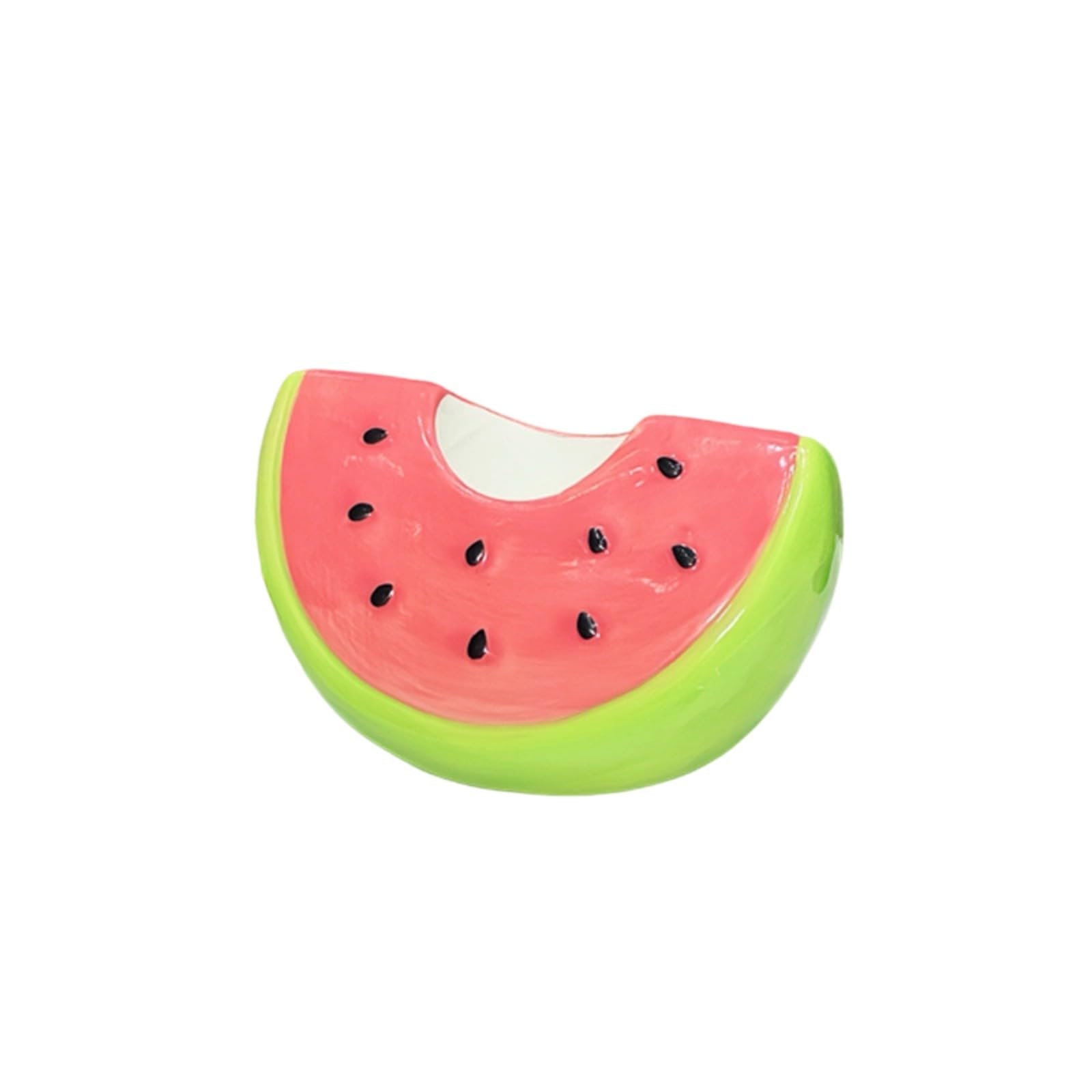 Hdoytxxm Single Hole Ceramic Toothbrush Holder With Watermelon Shape Design Bathroom Countertop Storage Solution Shavers Organzation Rack Ceramic Holder