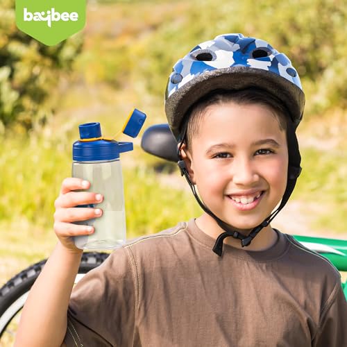 Image of BAYBEE Joy Baby Sipper Water Bottle for Kids | Spill-Proof & BPA Free Safe Sippy Water Bottle 480ml for Kids 6+ Months | Drinking Training Sipper Bottle for School Kids & Toddlers, Boys Girls (Blue)