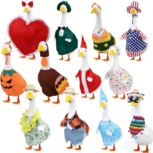 12 Set Holiday Porch Goose Outfits All Seasons Holiday...