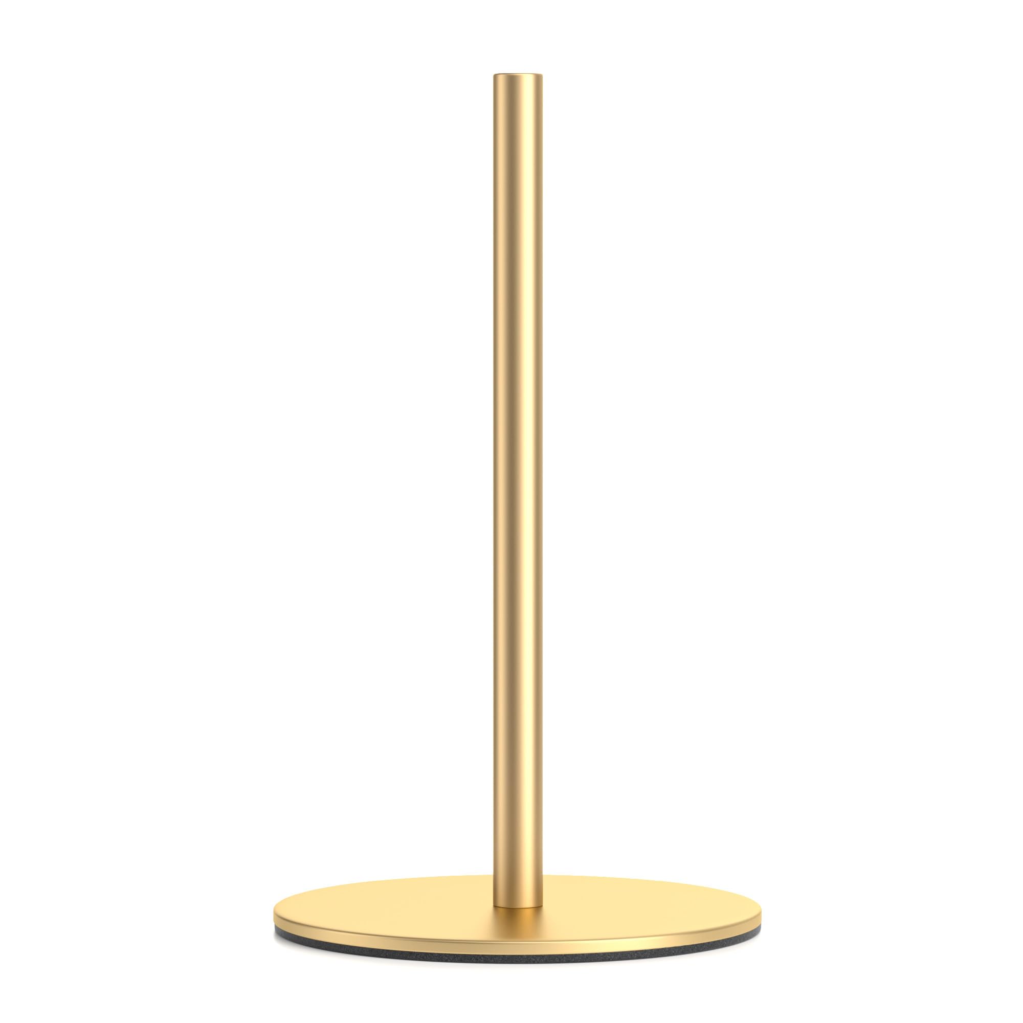 Gold Free-Standing Paper Towel Holder, Premium Stainless Steel Towel Holder for Rolls Organizer, Classic Fashion Roll Dispenser for Kitchen