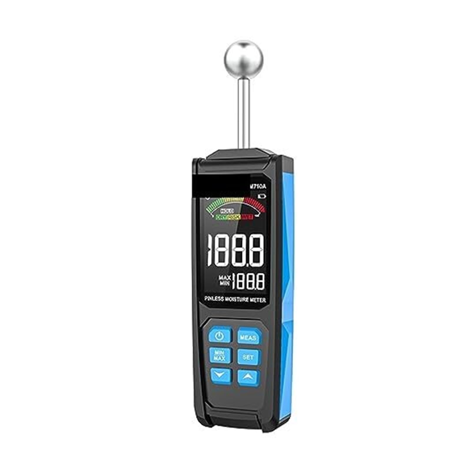Medidor de humedad madera digital dos pines con pantalla LCD - Probador for y materiales construcción (WM710A)(Wm700)