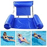 Water Floating Hammock Swimming Pool Float Lounge, Multi-Purpose Pool Hammock Pool Chair Portable Water Hammock Inflatable Rafts Floating Chair for Adults and Kids Water Inflatable Floating Bed Sofa