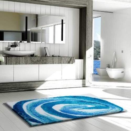 Grund Designer Bath Mat COLANI, Ultra Soft and Absorbent, Anti Slip, 5 Years Warranty, Colani 42, Bath Mat 70x120 cm, Grey