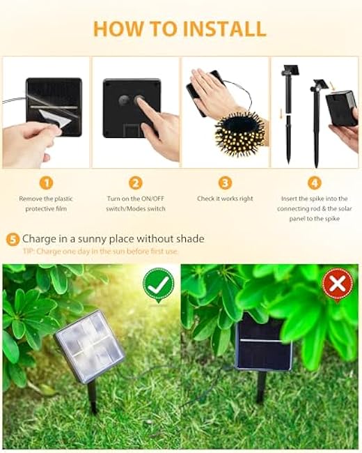 Brightown 2 Pack Solar String Lights for Outside, 92Ft 240 LED Solar Lights Outdoor Waterproof with 8 Modes, Solar Outdoor String Light for Patio Yard Tree Garden Party Decorations, Warm White