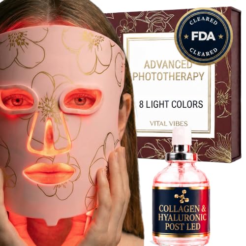 Vital Vibes Red Light Therapy Face Mask with Collagen Serum