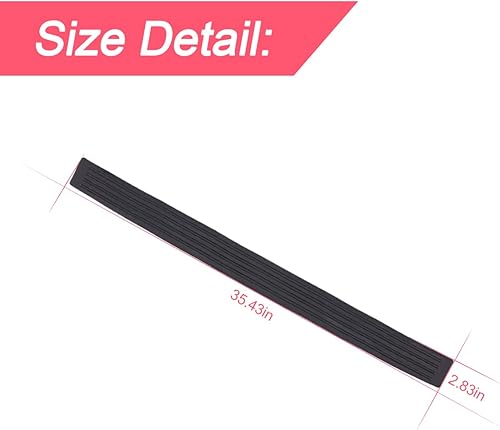 Miniatura 2 de Protector de parachoques trasero para automóvil resistente a los arañazos 35 pulgadas universal antideslizante de goma negra para la mayoría de los