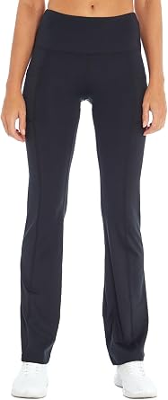 Bally Total Fitness Womens High Rise Pocket Slim Bootcut Pant