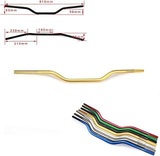 7/8 "22mm Motorrad-Lenker Universeller Low Rise Gold-Lenker für Suzuki Yamaha Kawasaki Honda CRF KXF KLX RMZ DRZ KX RM YZ ...