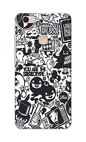 Image of Printed Hard Back Cover Case for Vivo V7+ | Vivo V7 Plus | Vivo Z10 Back Cover (Mixed Cartoon) -702