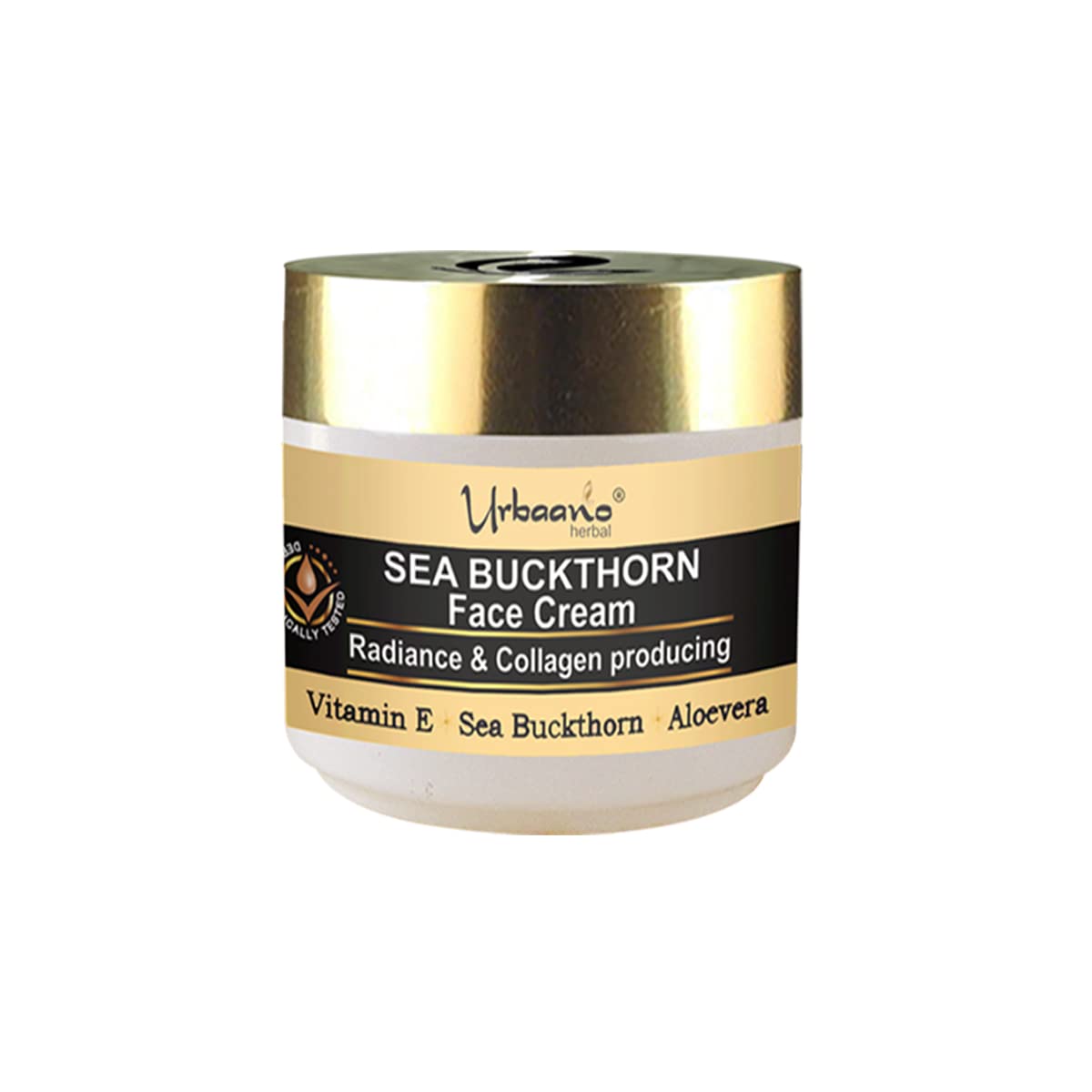 Urbaano Herbal Sea Buckthorn Vitamin E Cream, Skin Brightening Day Illuminating Radiance Glow, Collagen Production - 50 gm