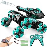 Carrinho de Controle Remoto para Crianças,Veículo off-road de controle remoto, com 10.000 bombas d'água, carro de acrobacias de seis rodas, sensor de gestos, deformação, braço oscilante para escalada