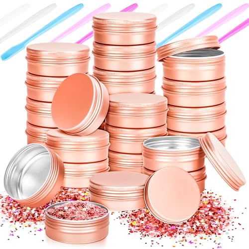 MotBach 24 Pack 0.5oz Tin Jars, 15ml Metal Tin cans, 1/2 Ounce Aluminum tin can jar Containers with Lid for Lotion Bars, Spices, Salve, Beard Balm, Balms, Toiletries, Creams, Samples, Makeup Cosmetic