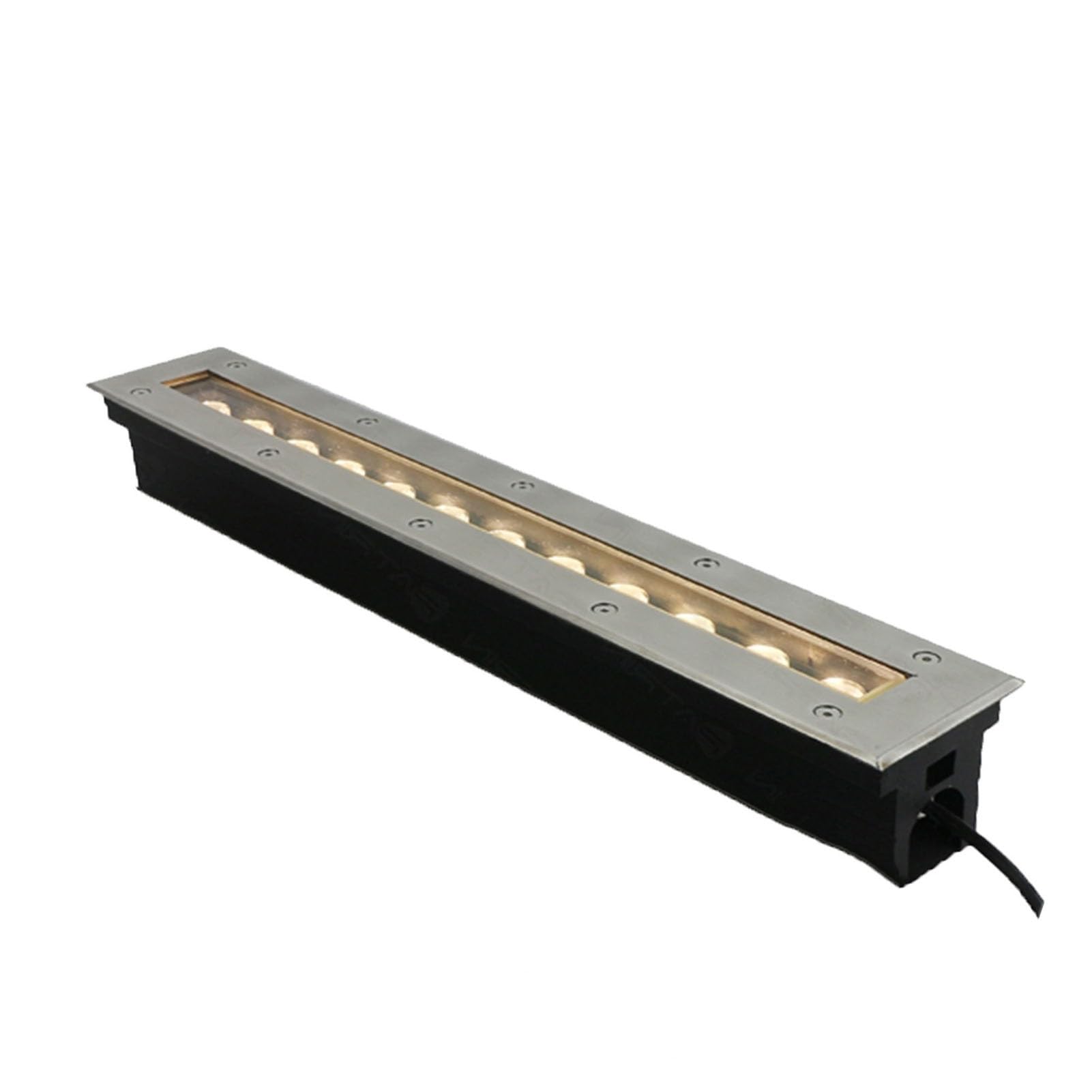 JOUFNING Rectangle Outdoor Buried Spotlight, LED Landscape Lights, IP65 Waterproof Recessed LED Downlight, AC85-265V Long Strip Spot Lights Illuminate(White light,24W)