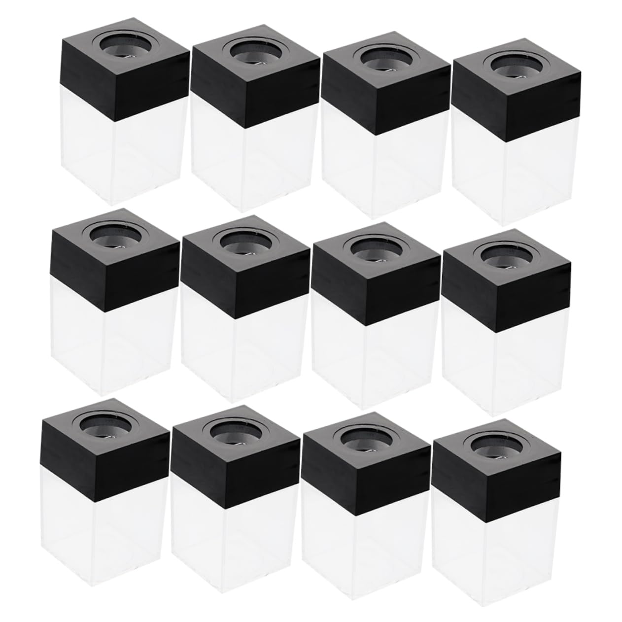 Veemoon 12 Piezas Caja de Clips Magnéticos para Clips de Papel Organizador de Escritorio de Oficina Contenedor Magnético de Plástico para Almacenamiento Seguro y Grampas
