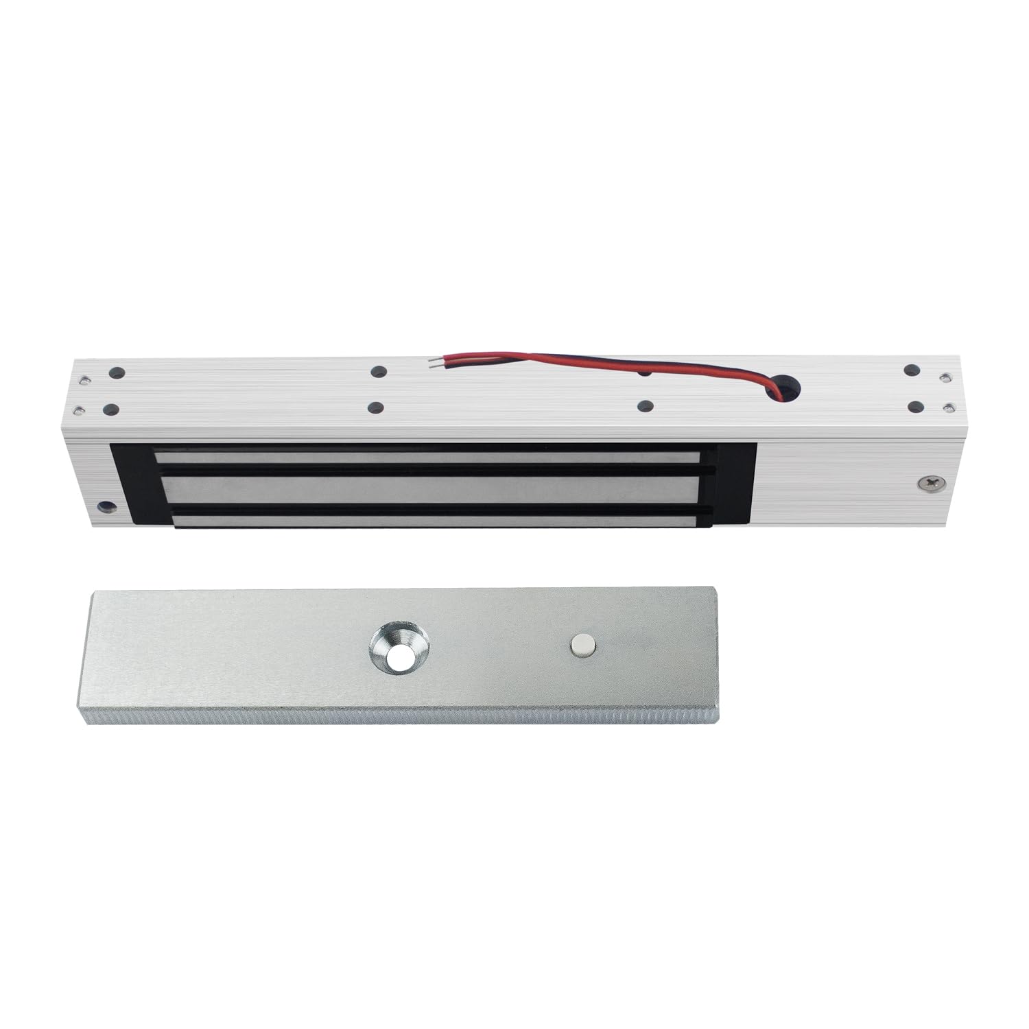 wasserdichte magnetische Schloss 280kg 600lbs elektromagnetische Schlösser für Zugangskontrollsystem Host Controller Tür Zugangsschlösser NC-Modus, Gebürstete Oberfläche