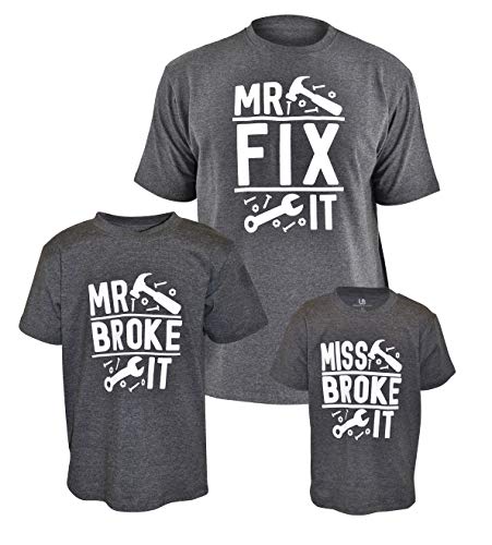 Opiniones de dia del padre mr wonderful para comprar hoy. 42 Unique Baby Camisas para el Día del Padre Daddy and Me Mr Fix It, Camisa para hombre., Grande
