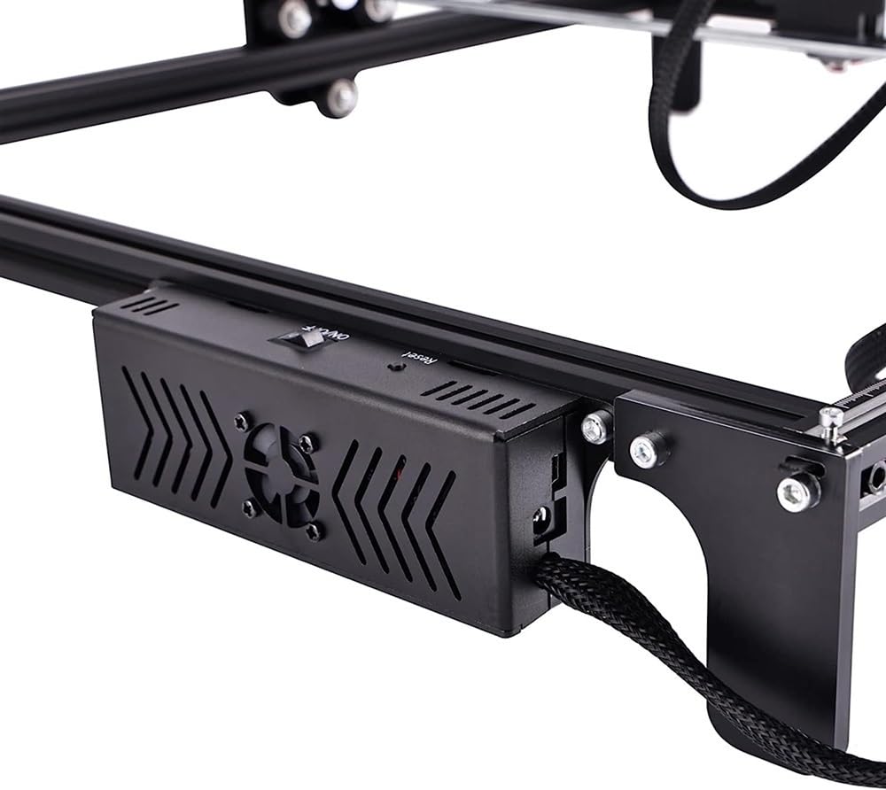 Machine de gravure laser avec protection des yeux, mini cutter et graveur pour bois et cuir, mise au point fixe, zone de travail 420 x 400 mm – Idéal pour les projets de bricolage