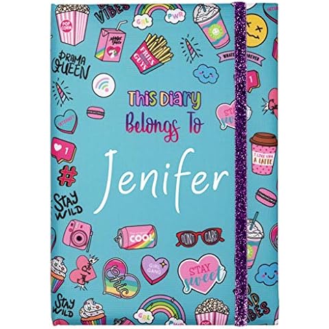 FRINGOO Personalised Weekly Planner for Kids and Teenagers Secret Diary for Girls and Boys Large Journal 53 Weeks Planner + 80 Pages Notebook (No Bad Vibes) Cover