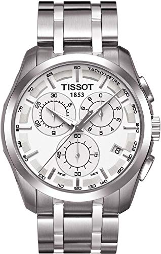 Image of Tissot Men's T035.617.11.031.00 Analog Couturier Stainless Steel Watch,Dial-Silver