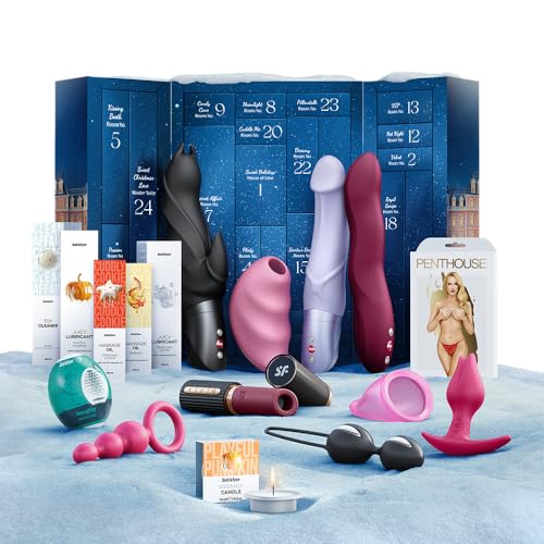 EIS Premium erotischer Adventskalender 2025 für Erwachsene Singles und Paare | 24 sinnliche Sex Geschenke inkl. Satisfyer & FUN FACTORY Sexspielzeuge & Erotik Überraschungen | Warenwert 900€