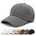 BLURBE Cappellino da Baseball Donna Inverno-Berretto da Baseball Caldo,Berretto Cappello di Peluche di Agnello Caldo Unisex Regolabile Addensato All'aperto (Grigio)