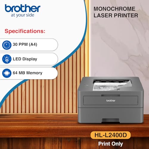 Brother HL-L2400D (New Launch) Automatic Duplex Laser Printer with 30 Pages Per Minute Print Speed (Best in The Category), 64 MB Memory, 250 Sheet... - Image 6