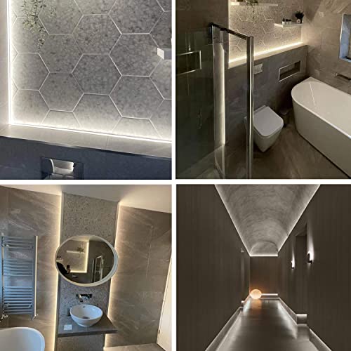 image for Besseto Plaster-in LED Channel 6 Pack 6.6FT/2 Meter Trim Edge LED Stri