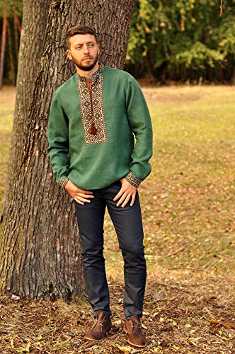 Vyshyvanka for Men. Ukrainian Embroidered Men's Shirt. Model M07/1-2362