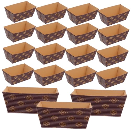 BRIGHTFUFU 50Pcs Paper Baking Pans Sturdy Nonstick Loaf Pan Liners for Easy Release for Baking Bread Cakes Pastries Rectangle Shape