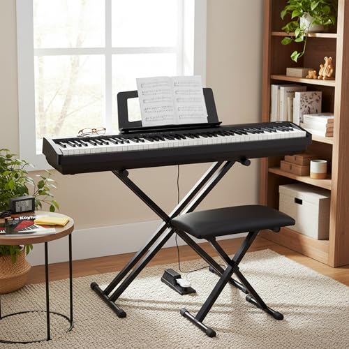Image of Roland FP-10 88-Key Digital Piano Bundle with Sustain Pedal, Cover, Cable, Online Piano Lessons, Austin Bazaar Instructional Video and Polishing Cloth