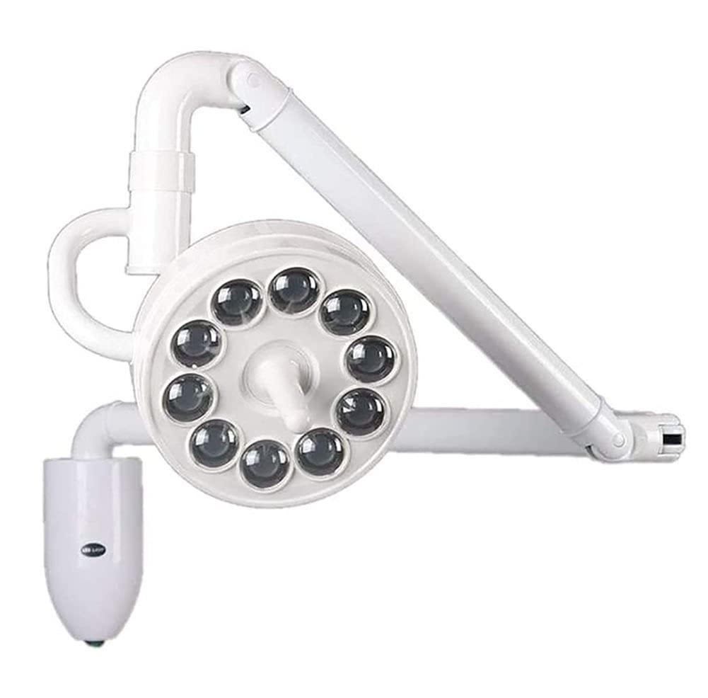 Lampada da Visita per chirurgia Dentale a Luce Fredda Senza Ombre a LED da Appendere a Parete a LED Rotazione a 360 ° per occhialini dentali
